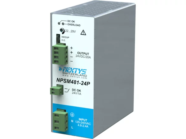 Premium Power Supply 1Ph, 480W Din-Rail AC/DC 24 Vdc 20 A