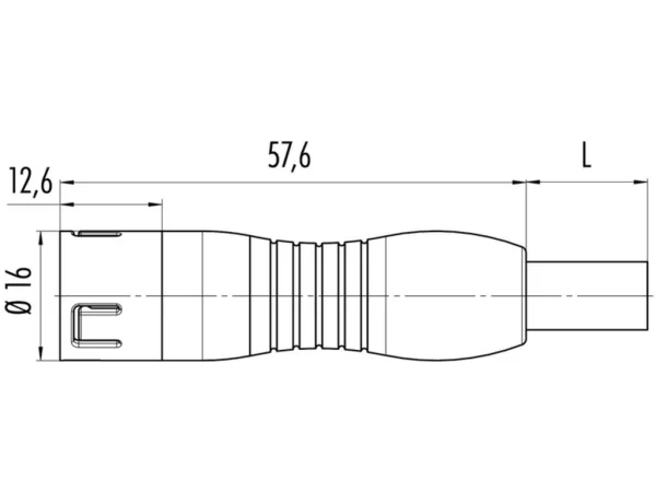 Male cable connector