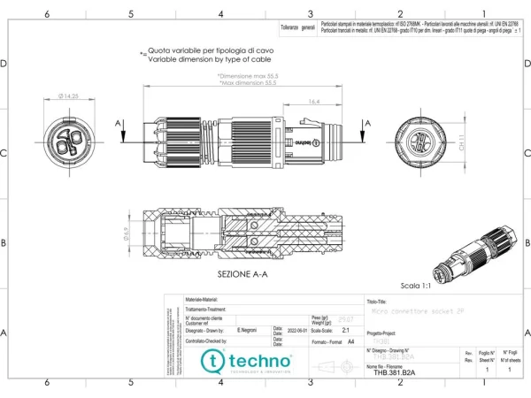 Micro socket connector screw