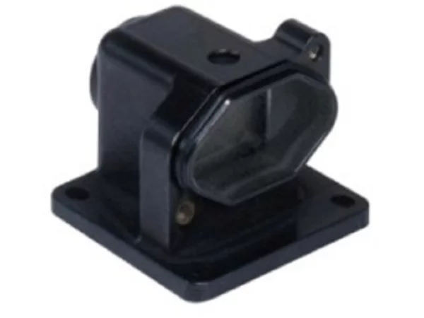bulkhead mounting housing, angled, size 21.21, IP68 alu, screw locking, 1xM20 side