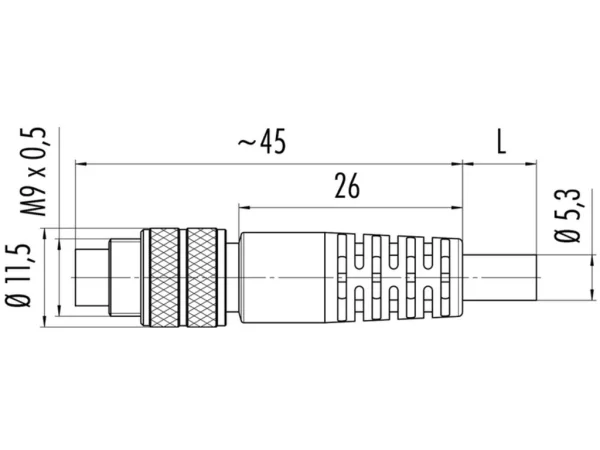 Male cable connector