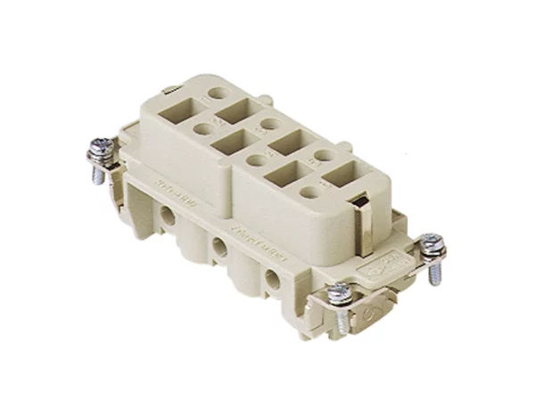 female insert, size 77.27, 6p+PE, silver, screw, 35A, 400/690V