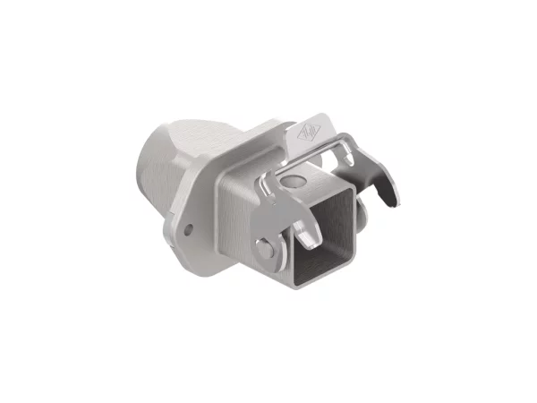 bulkhead mounting housing, size 21.21, EMC zinc, 1 lever stainless steel, 1xM20 rear