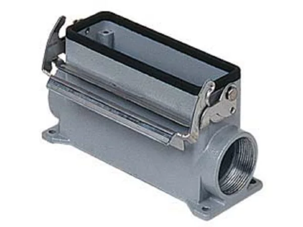 surface mounting housing, high, size 104.27, HNM alu, 1 lever, 2xM32 side