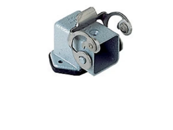 bulkhead mounting housing, angled, size 21.21, CKA zinc, 1 lever stainless steel