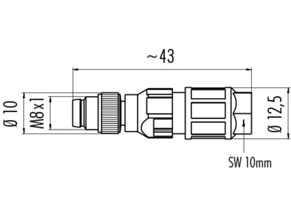 Male cable connector