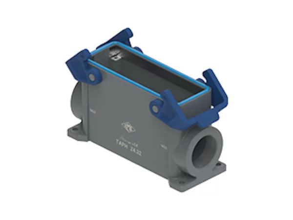 surface mounting housing, high, size 104.27, T-TYPE H plastic, 2 levers, 1xM32 side, PE-jumper