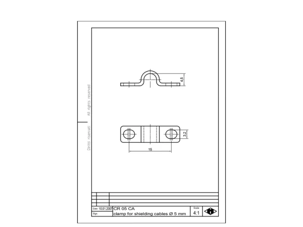 clamp, for conductor section 5mm, for shielding anchorage CRST/CRSS/CRSC