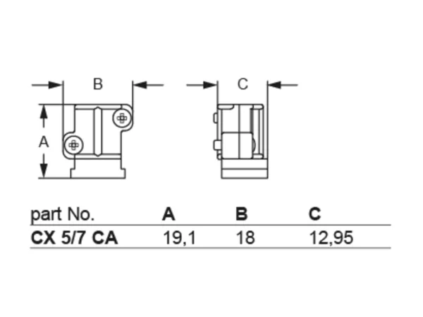 clamp, for conductor diameter 5,0-7,0mm