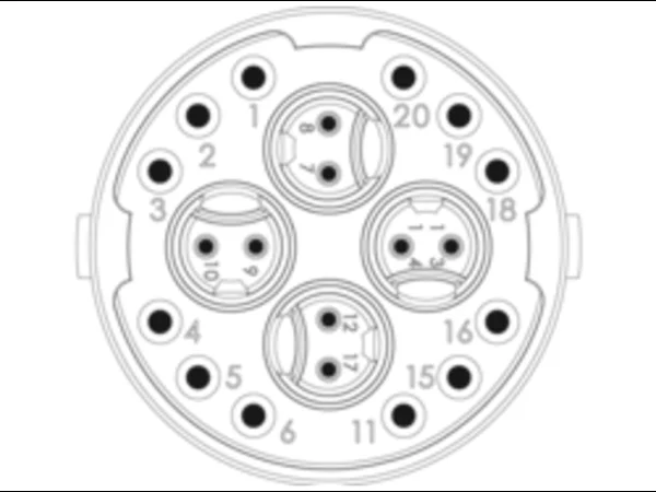 Inserts (4x2)+12-pole
