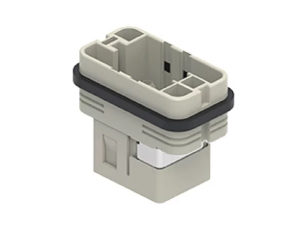 male insert, size 32.13, 8p+PE, crimp, 16A, 500V, additional PE plate
