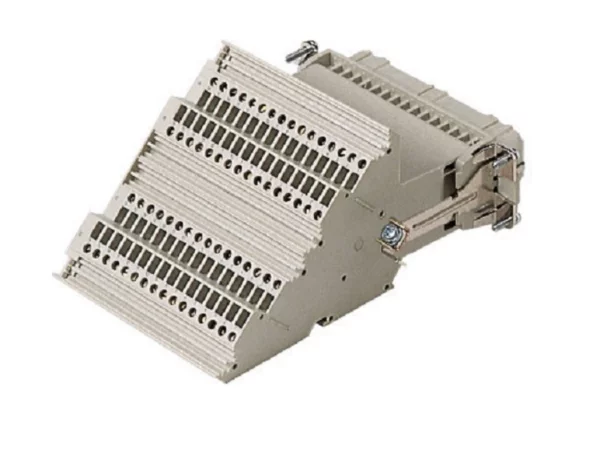 female insert, size 104.27, 64p+PE, silver, spring, 10A, 250V, left