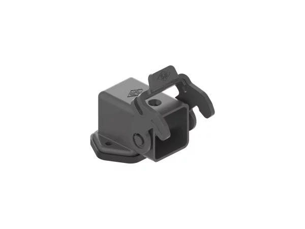 bulkhead mounting housing, angled, size 21.21, CK plastic, 1 lever, black