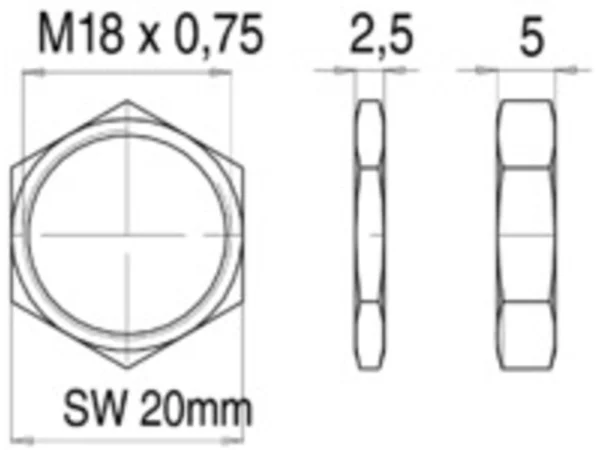 Hexagonal nut
