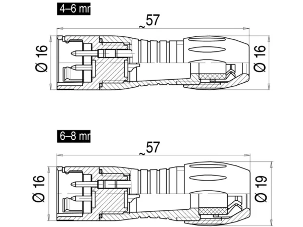 Male cable connector