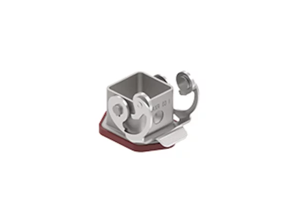 bulkhead mounting housing, size 21.21, 180°C zinc, 1 lever stainless steel