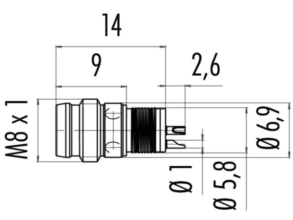 Male receptacle