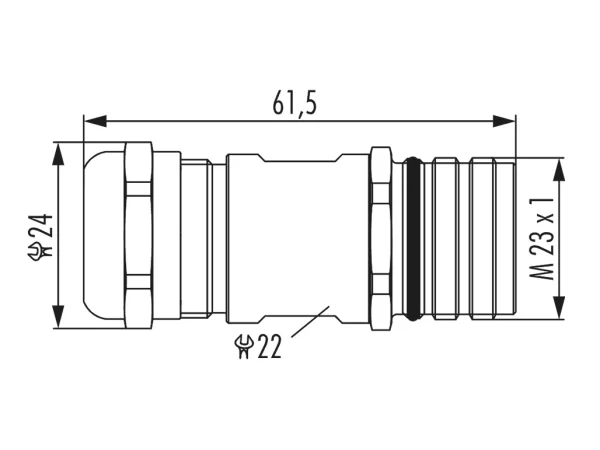 Straight Connector, Male Thread