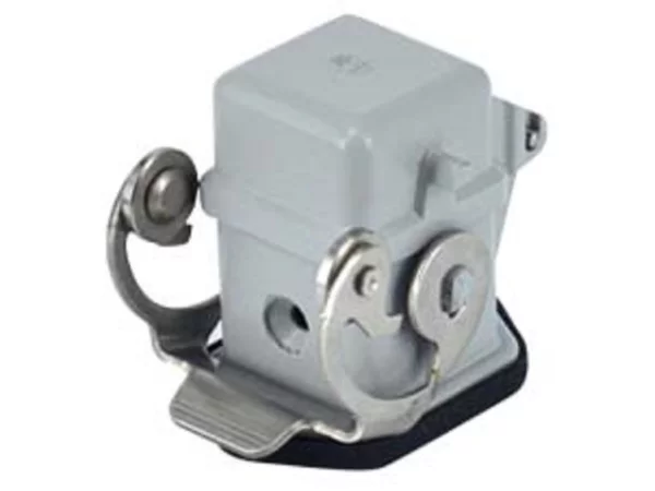 bulkhead mounting housing, size 21.21, CKA zinc, 1 lever stainless steel, spring cover, for male inserts