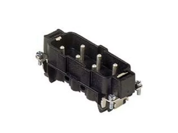 male insert, 6p+PE, silver, screw, 35, 400, 690V, for size 77.62,  black