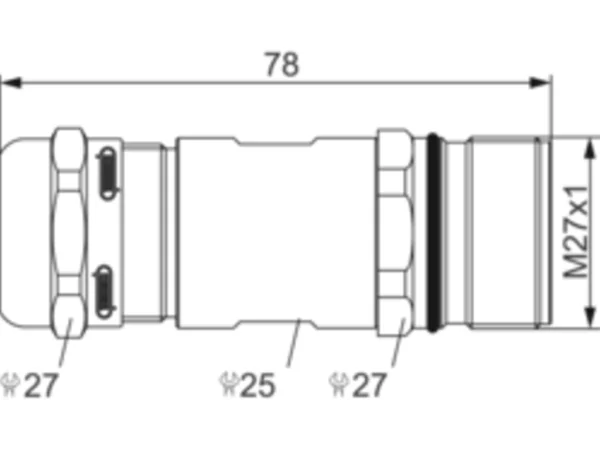 Straight Connector, Male Thread