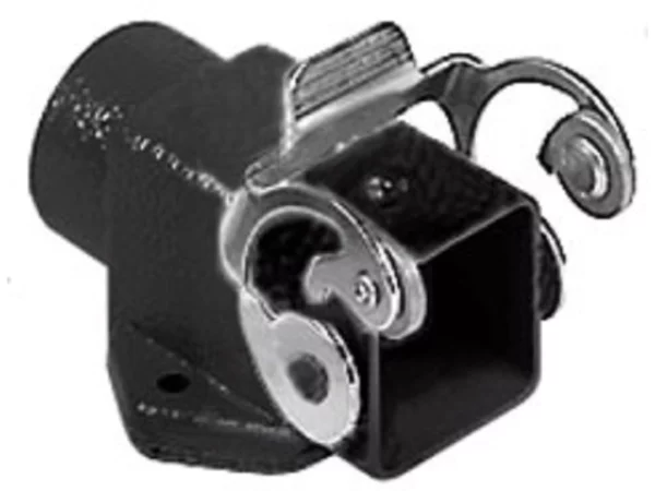 bulkhead mounting housing, angled, size 21.21, W-type zinc, 1 lever stainless steel, 1xM20 side