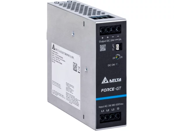 Power supply, 2,3Ph, 120W, DIN Rail, AC/DC, 24 Vdc, 5 A