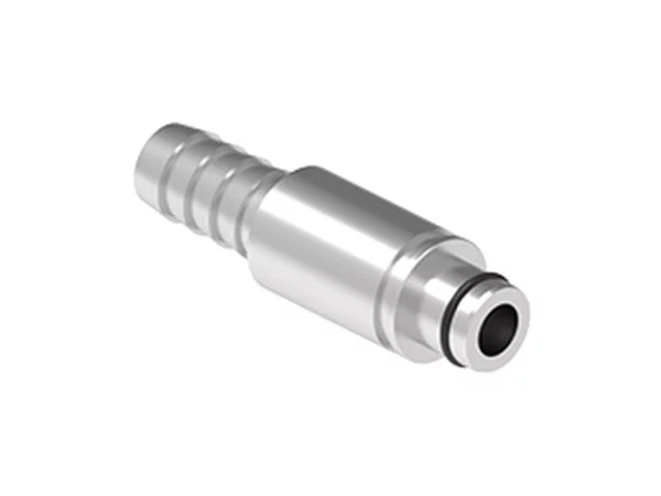 male contact, pneumatic, 10mm internal, straight, hose barbs, without shut-off valve
