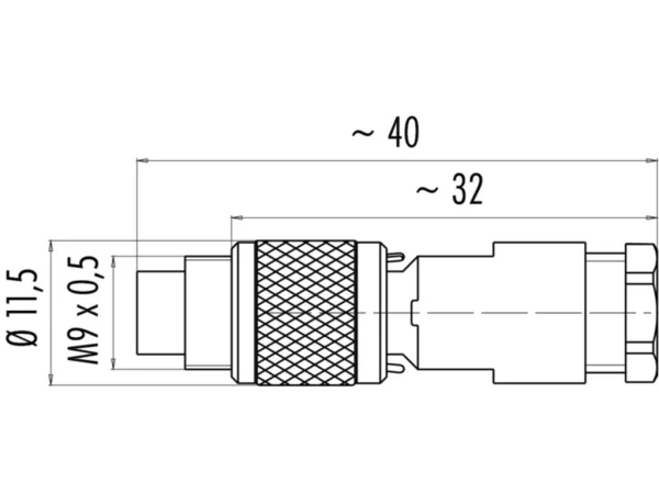 Male cable connector