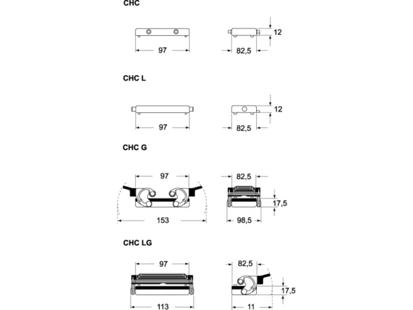 protection cover, size 77.62, alu, 1 lever, gasket, loop