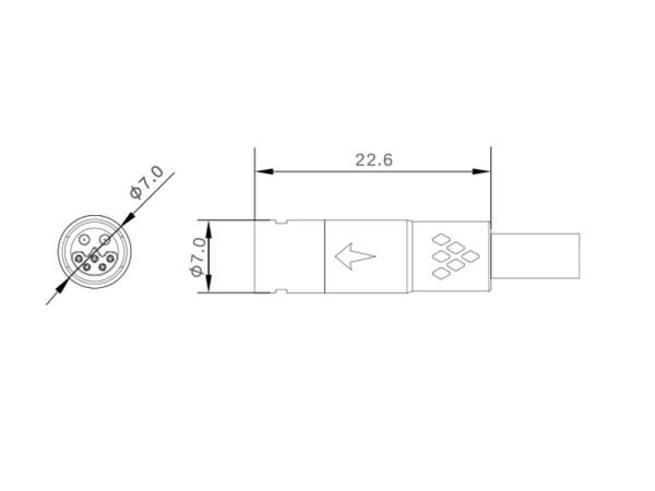 Male cable connector