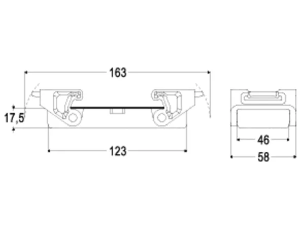 protection cover, size 104.27,  T-type W, 2 levers