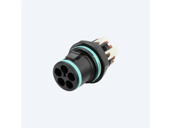 Mini plug connector panel-mouned, Screwless