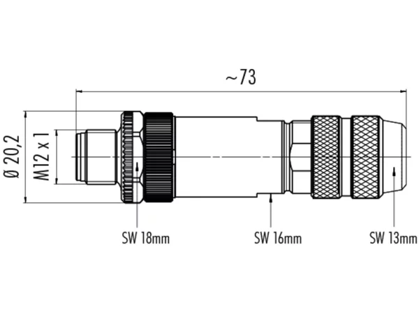 Male cable connector