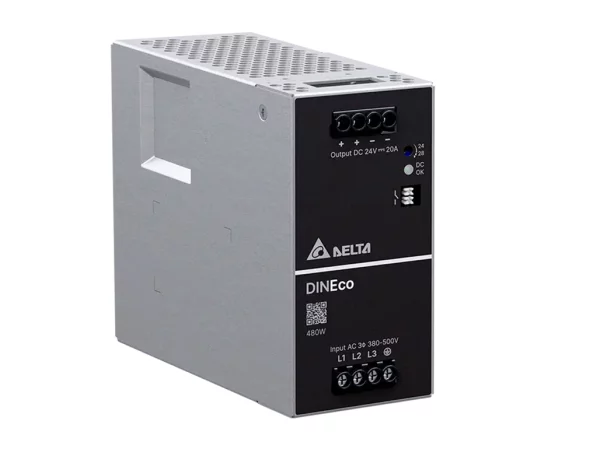 Power supply, 2,3Ph, 480W, DIN Rail, AC/DC, 24 Vdc, 20 A