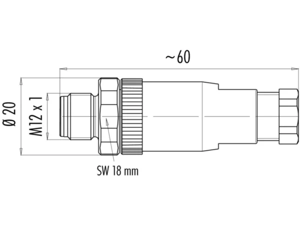Male cable connector