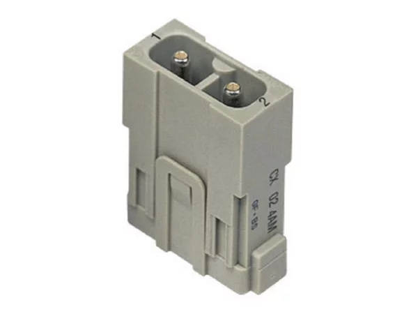 male insert, MIXO, 1MU, 2p, silver, axial screw connection, 40A, 1000V