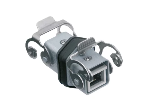 coupling connector, size 21.21, zinc, with RJ45 insert CX 8/2 JF