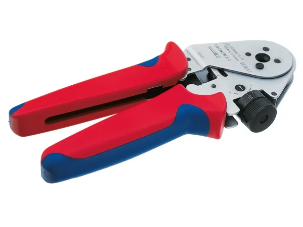 Crimp tool for manual crimping of machined crimp contacts