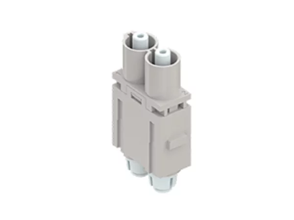 female insert, MIXO, 1MU, 2p, teflon, crimp, 16A, 2500V