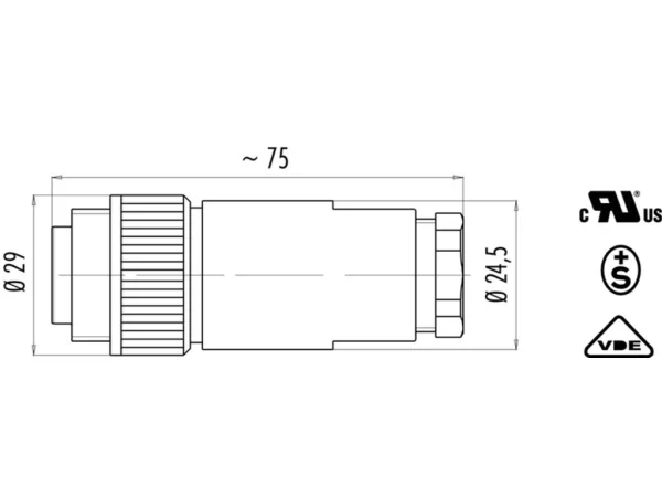 Male cable connector