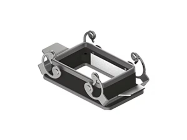 bulkhead mounting housing, size 66.40, W-TYPE alu, 2 levers stainless steel