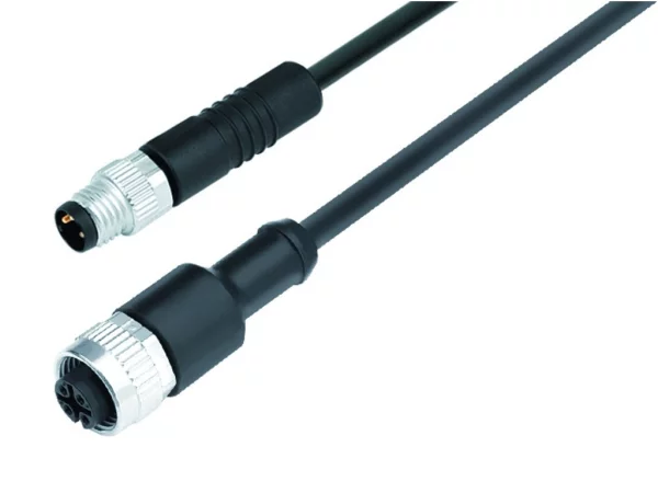 Male cable connector M8x1 - Female cable connector M12x1