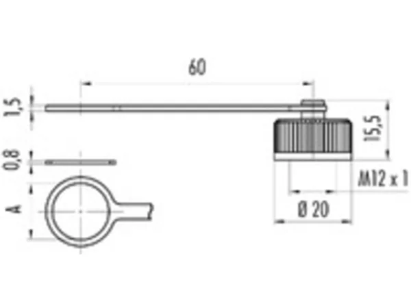 Protection cap for male panel mount connector