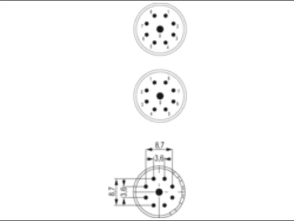 Inserts 9-pole (8+1)