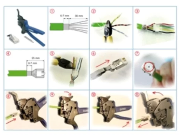 crimping tool, for RJ45 insert CX...JM