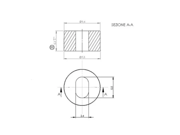 Silicone cable reduction for flat cable 3.4 x 5.5 mm