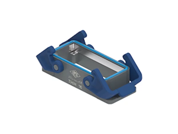 bulkhead mounting housing, size 77.27, T-TYPE /H plastic, 2 levers, PE-jumper