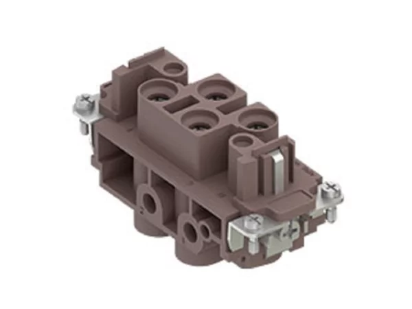 female insert, size 77.27, 4+2p+PE, screw, 80+16A, 830+400V, 180°