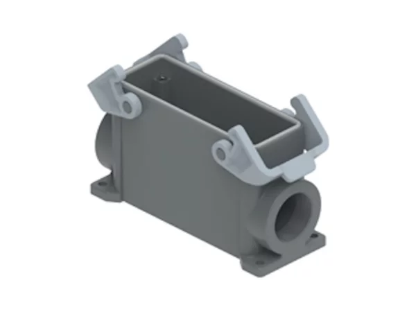 surface mounting housing, high, size 104.27, T-TYPE W plastic, 2 levers, 1xM40 side